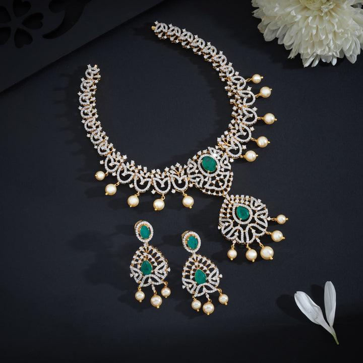 Vritta CZ Necklace Set