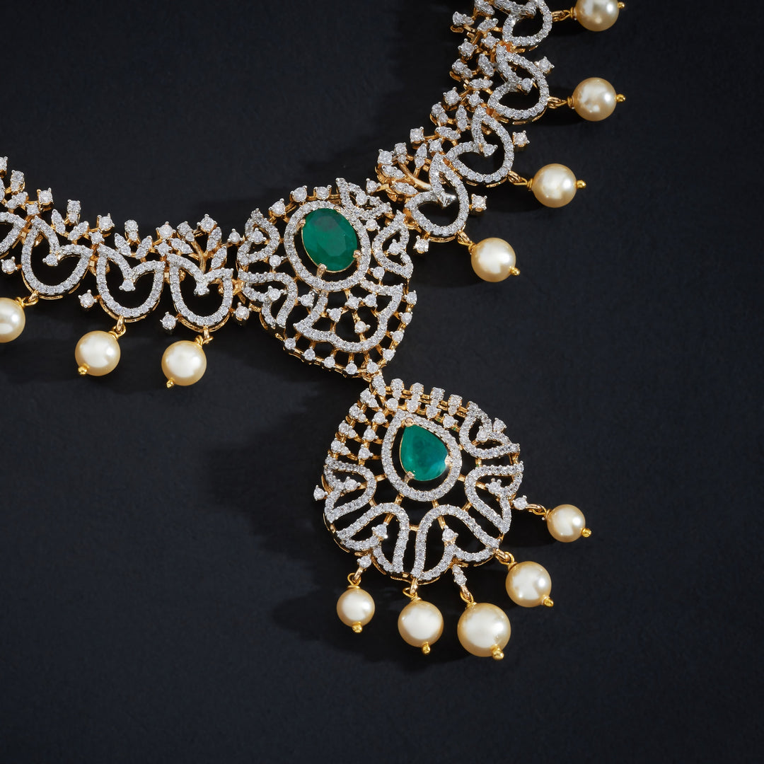 Vritta CZ Necklace Set