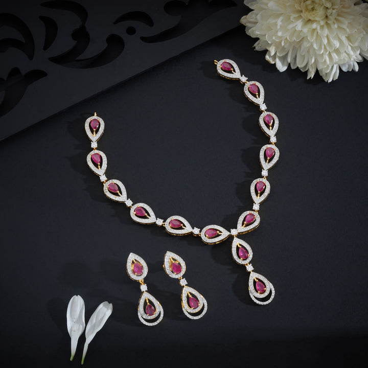 Pearique Luxe CZ Necklace Set