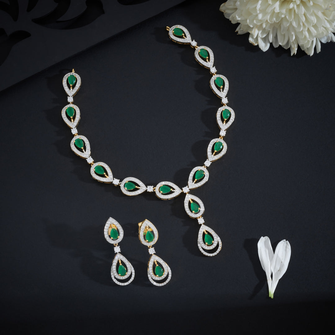 Pearique Luxe CZ Necklace Set
