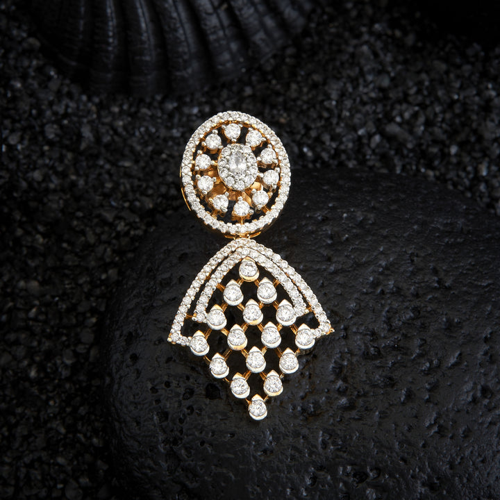 Oval-Floral CZ Danglers