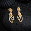 Pear-Floral CZ Danglers