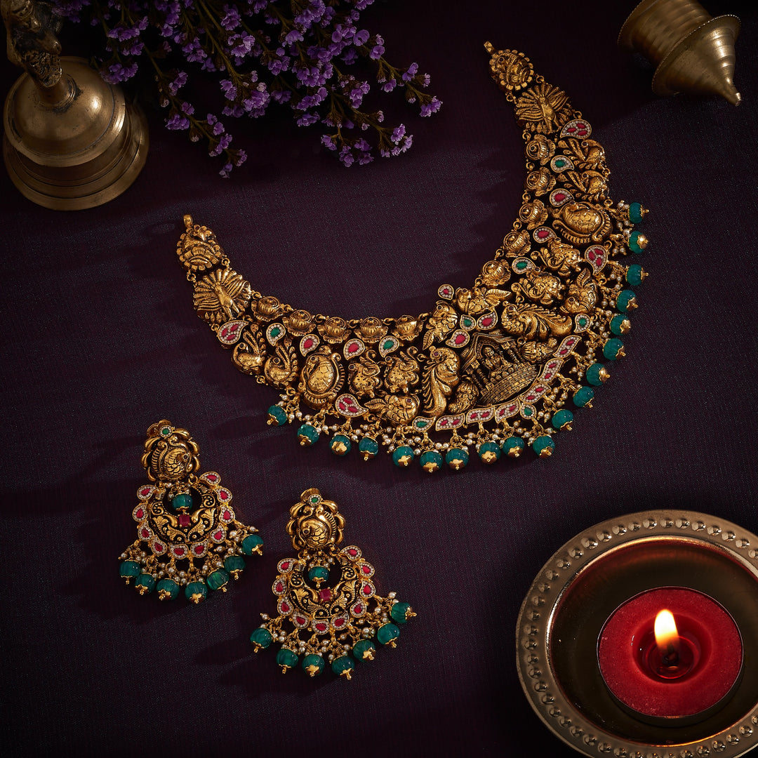 Lakshmira Temple Necklace Set