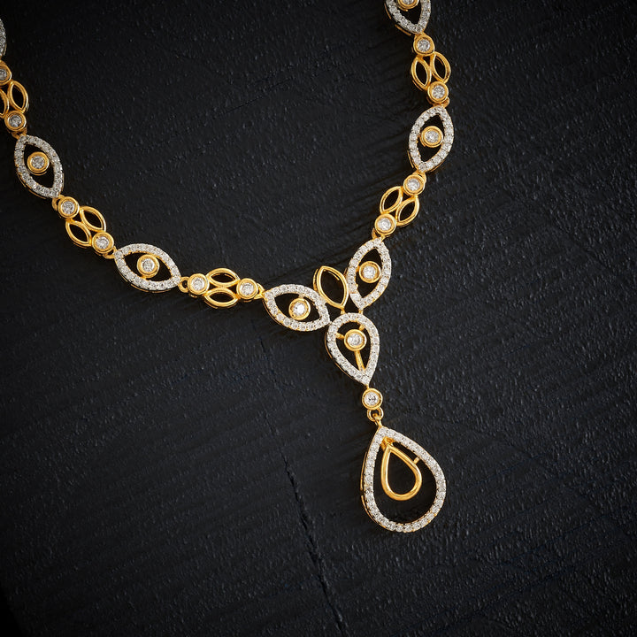Pear-Spark CZ Necklace