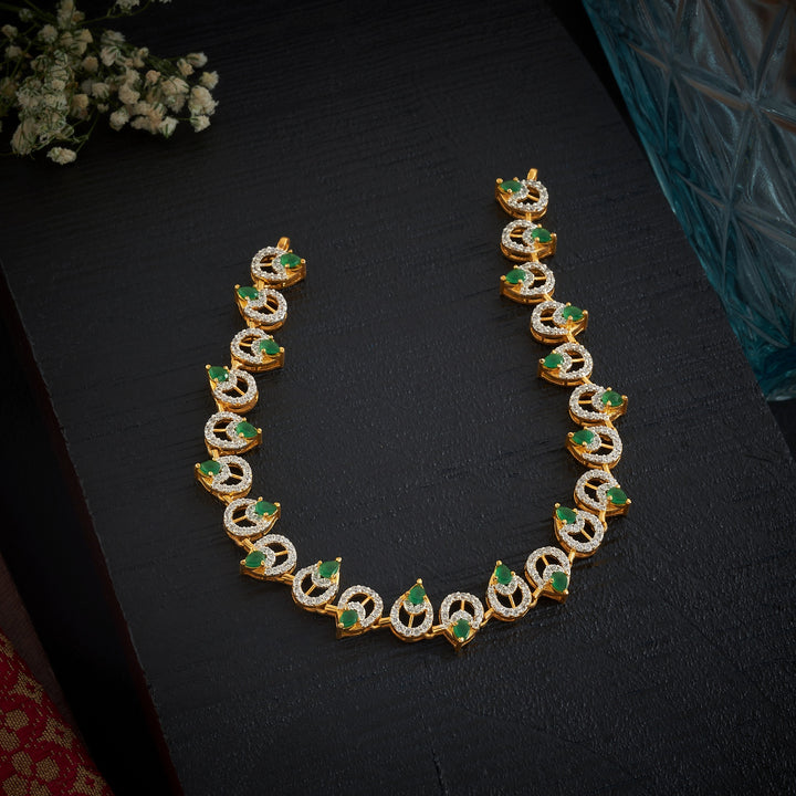 Greenika-Pear CZ Necklace