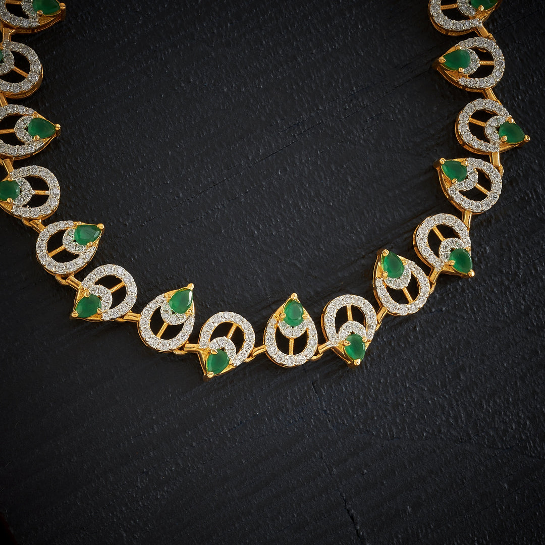 Greenika-Pear CZ Necklace