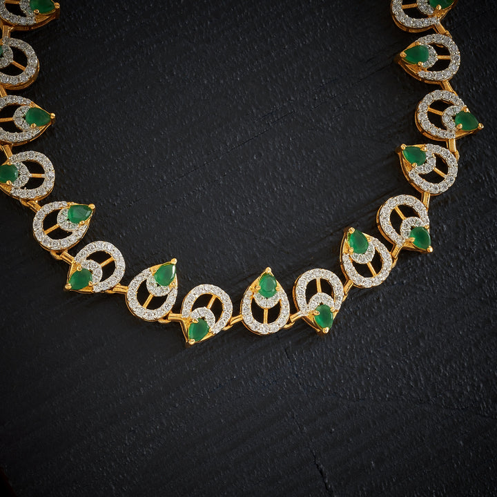 Greenika-Pear CZ Necklace