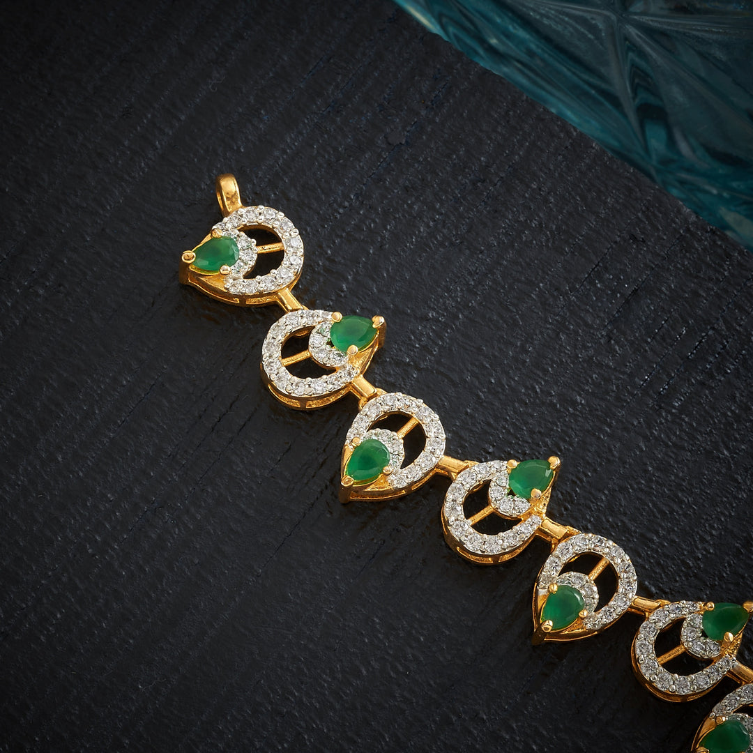 Greenika-Pear CZ Necklace