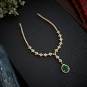 Panna-Droplet CZ Necklace