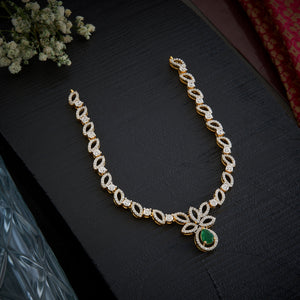 Brilliant Bloom CZ Necklace
