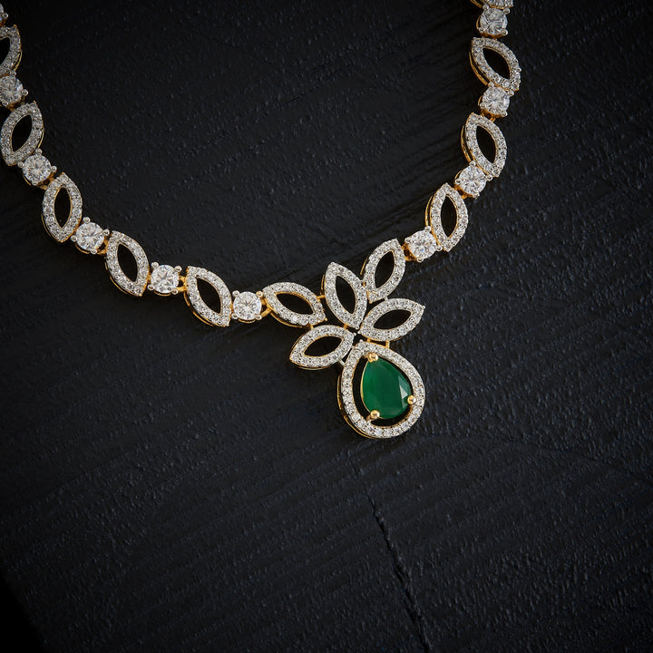 Brilliant Bloom CZ Necklace