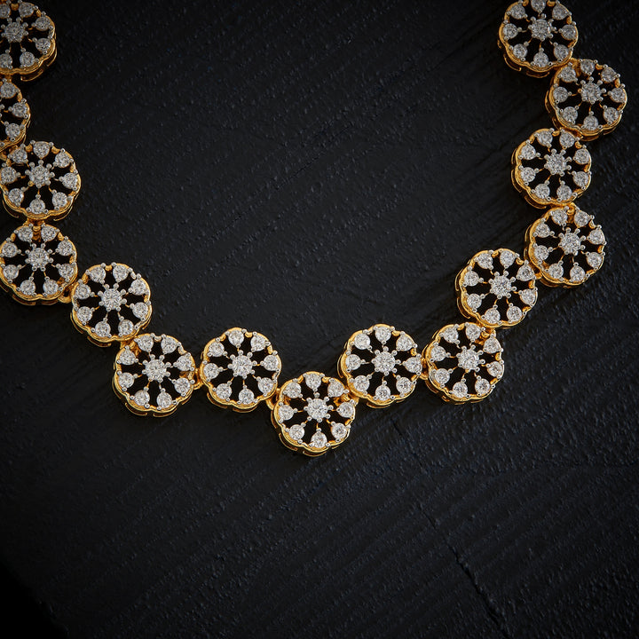 Floral Spark CZ Necklace