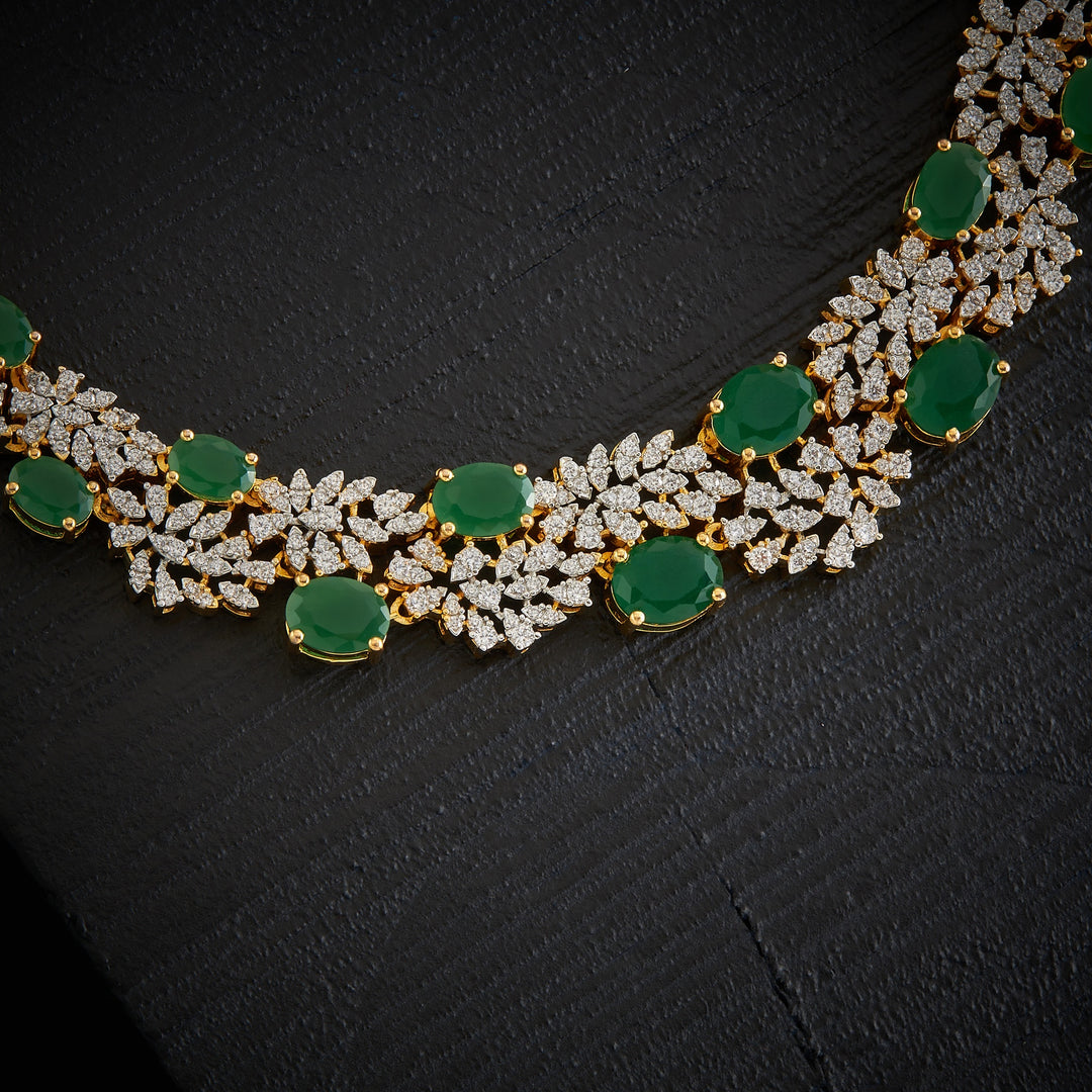 Sparkle-Oval CZ Necklace