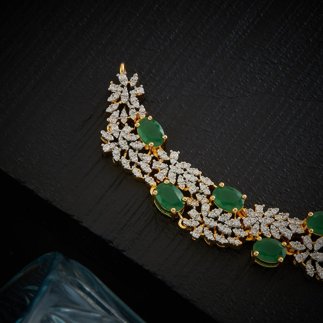 Sparkle-Oval CZ Necklace