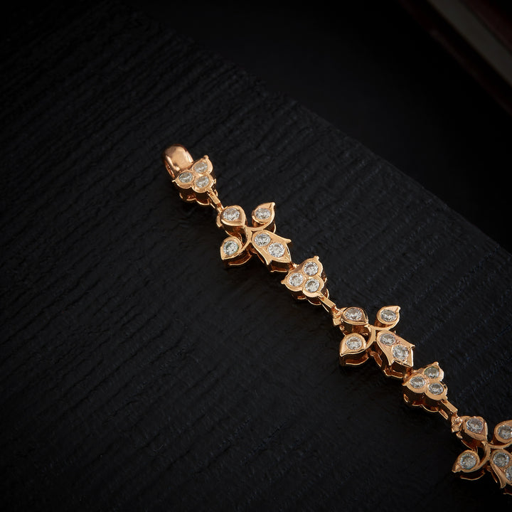 Floral-Shine Stone Necklace