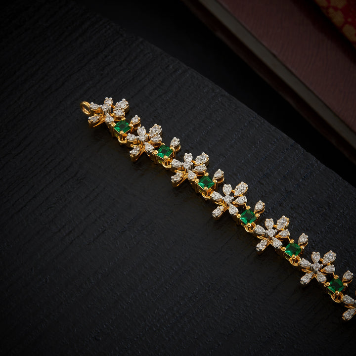 Ever-Green Bloom CZ Necklace