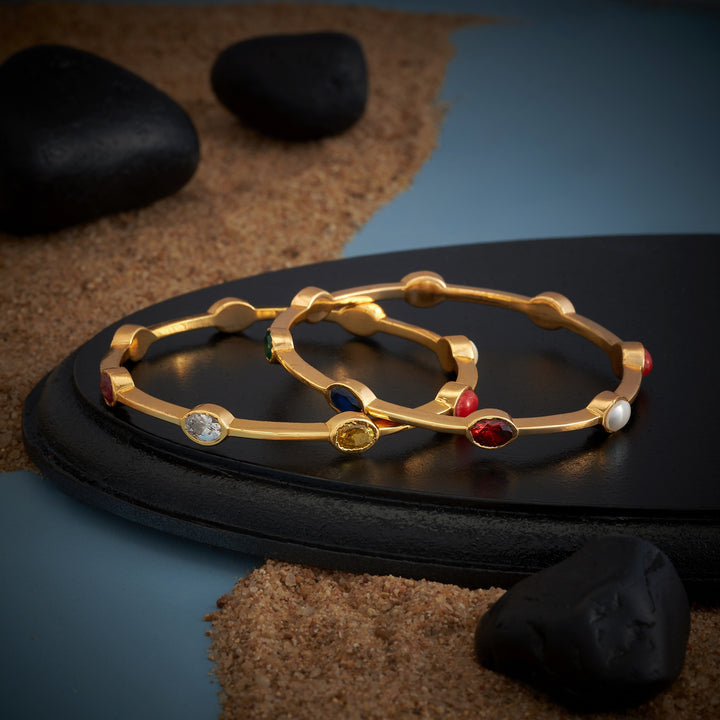 Ratnavali Stone Bangles