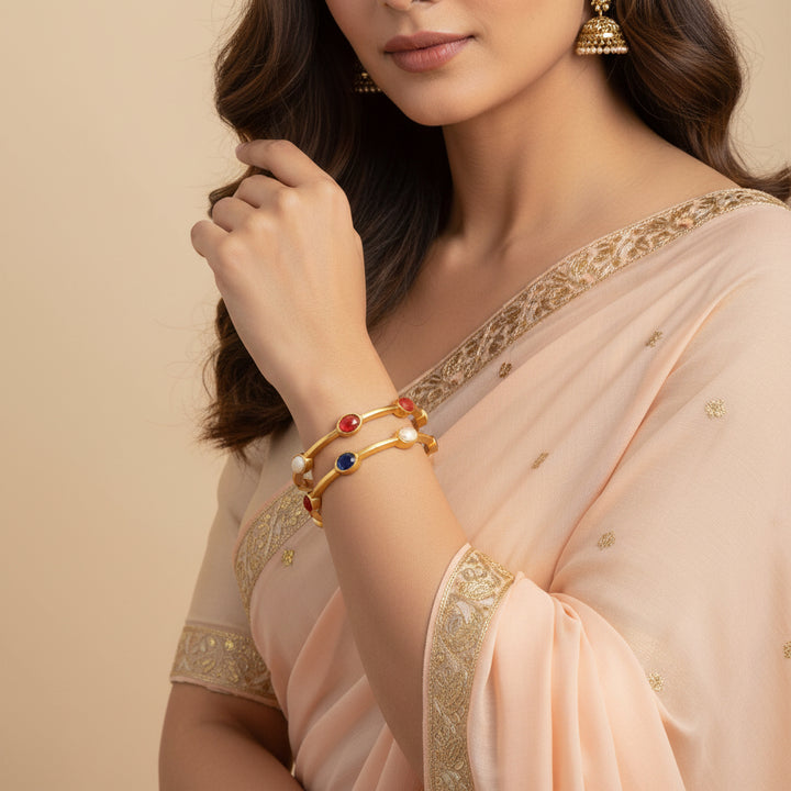 Ratnavali Stone Bangles