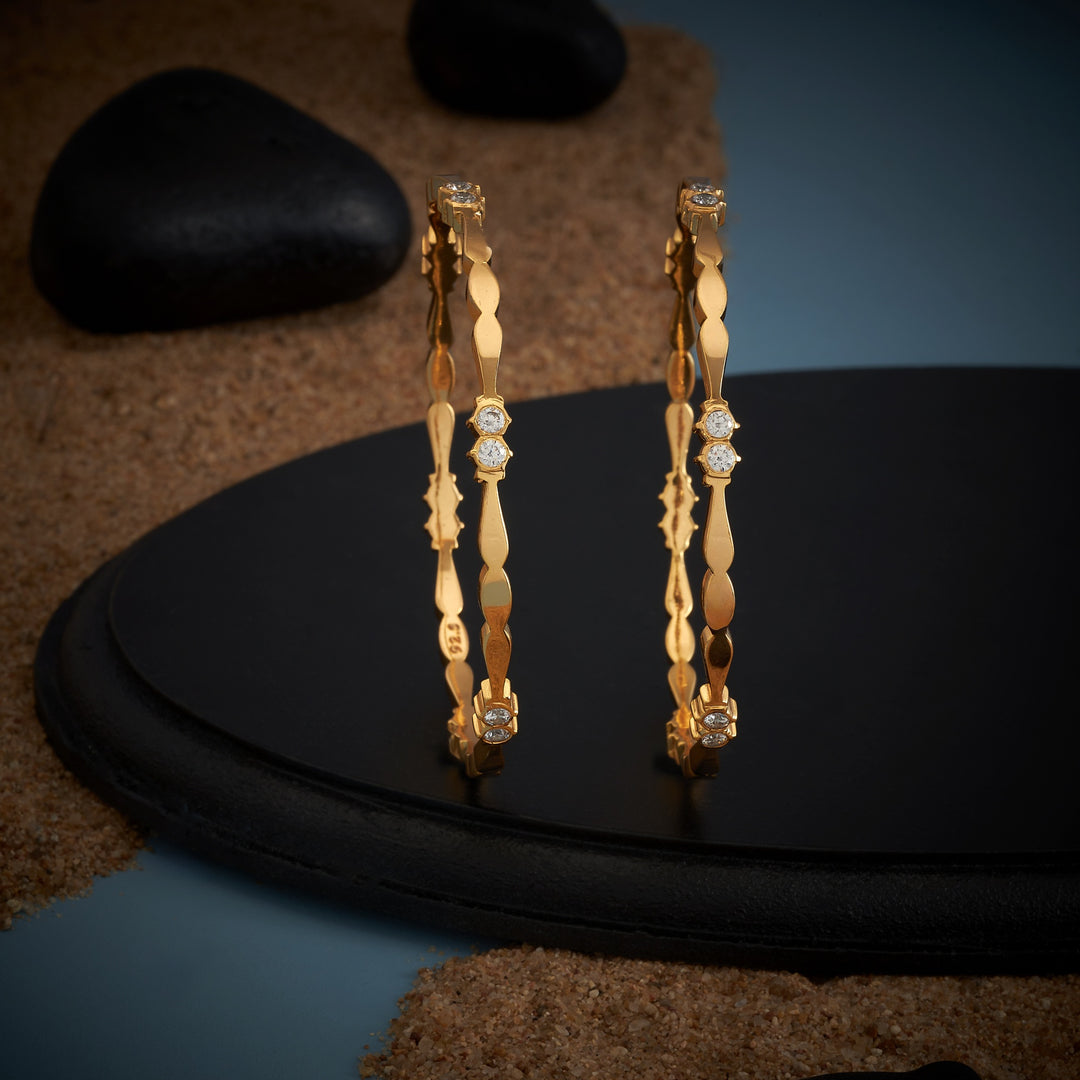Stellar Line Stone Bangles