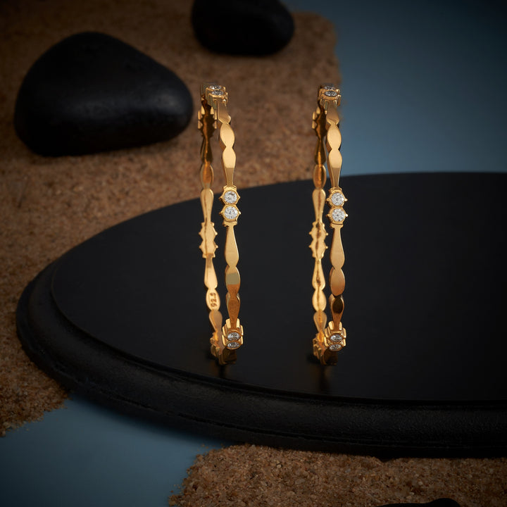 Stellar Line Stone Bangles