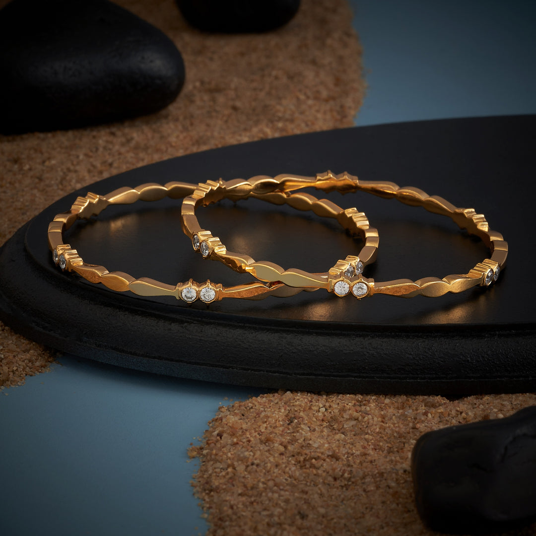 Stellar Line Stone Bangles
