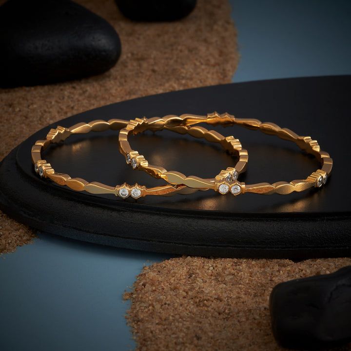 Stellar Line Stone Bangles