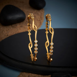 Aure Wave Stone Bangles