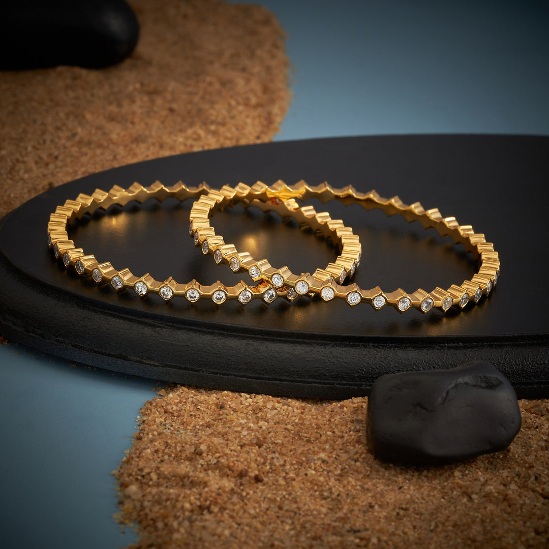 Celestial Halo Stone Bangles