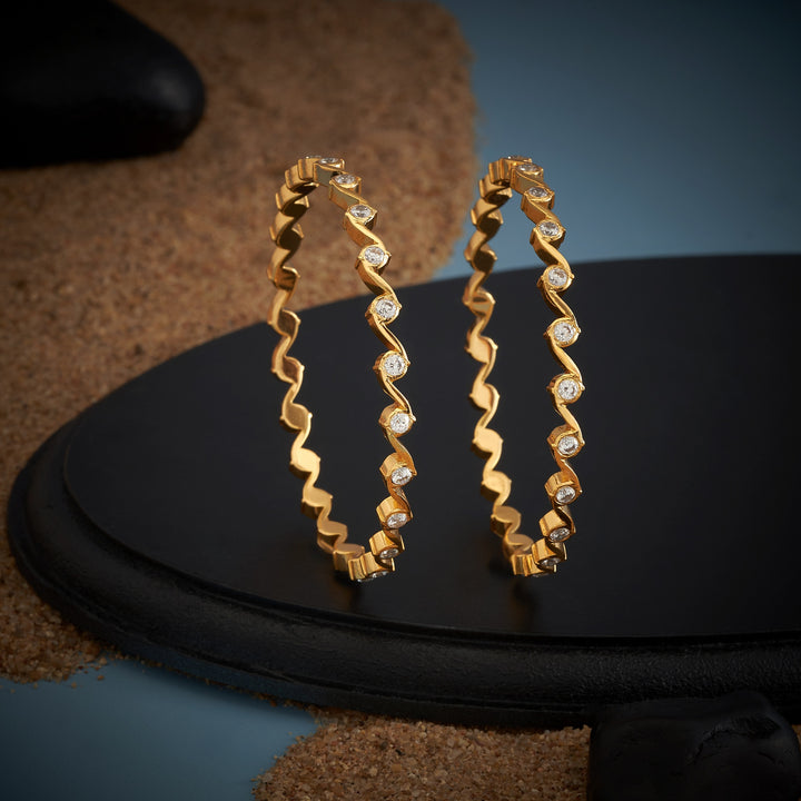 Wave-Luxe Stone Bangles
