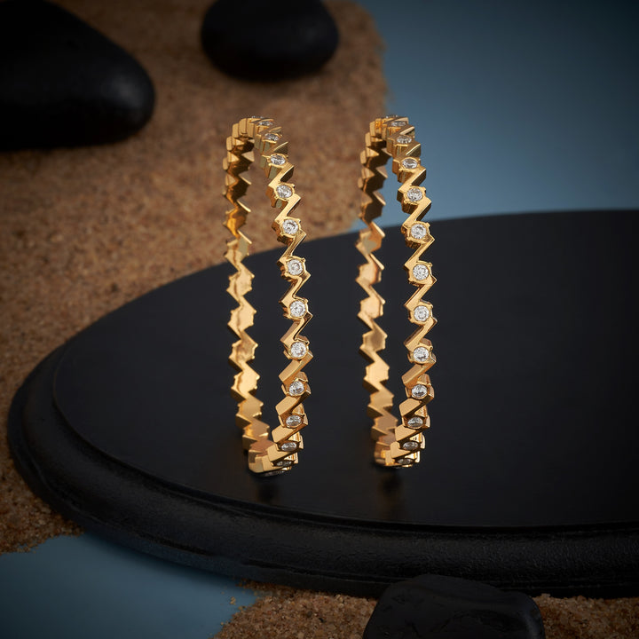 Curve Stone Bangles