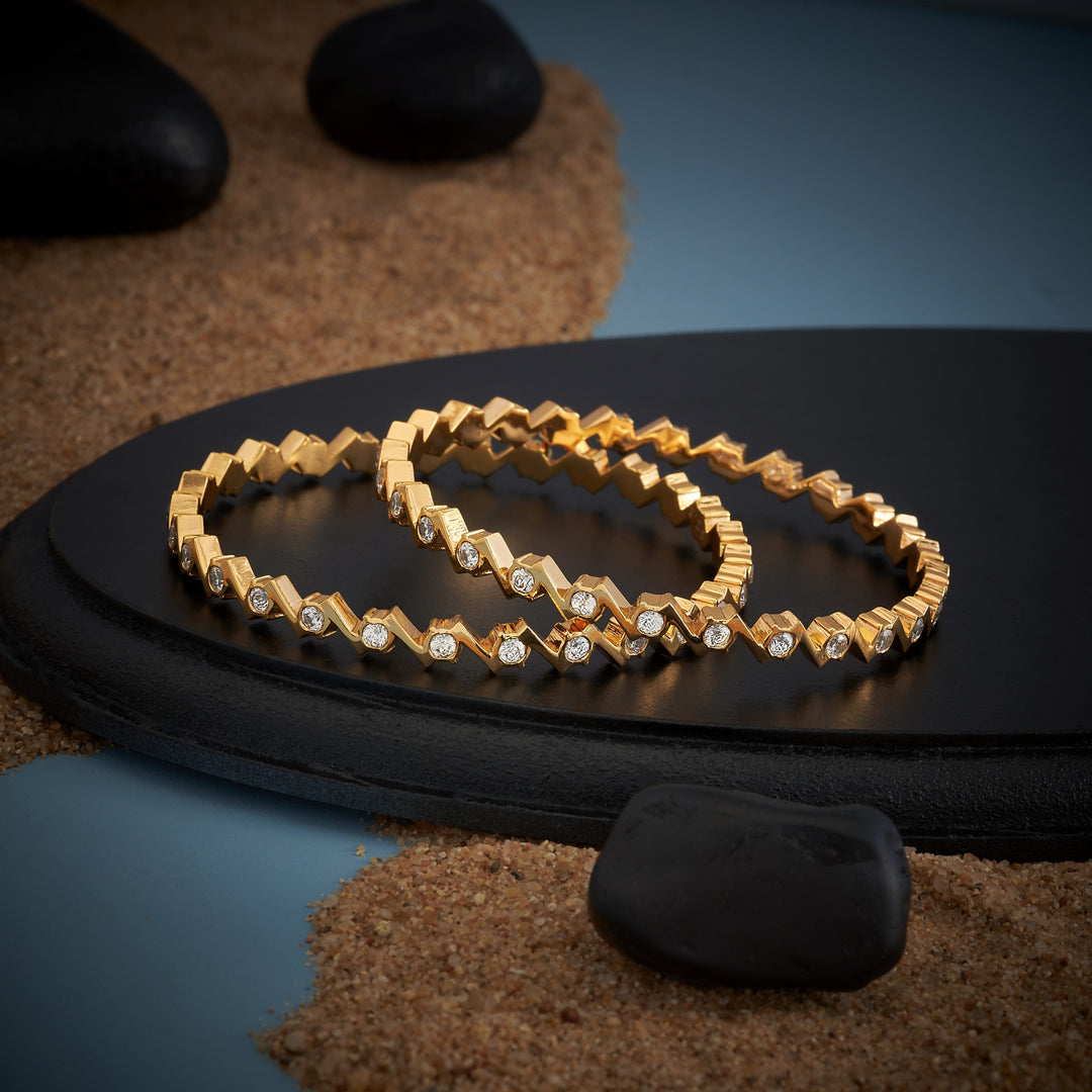 Curve Stone Bangles