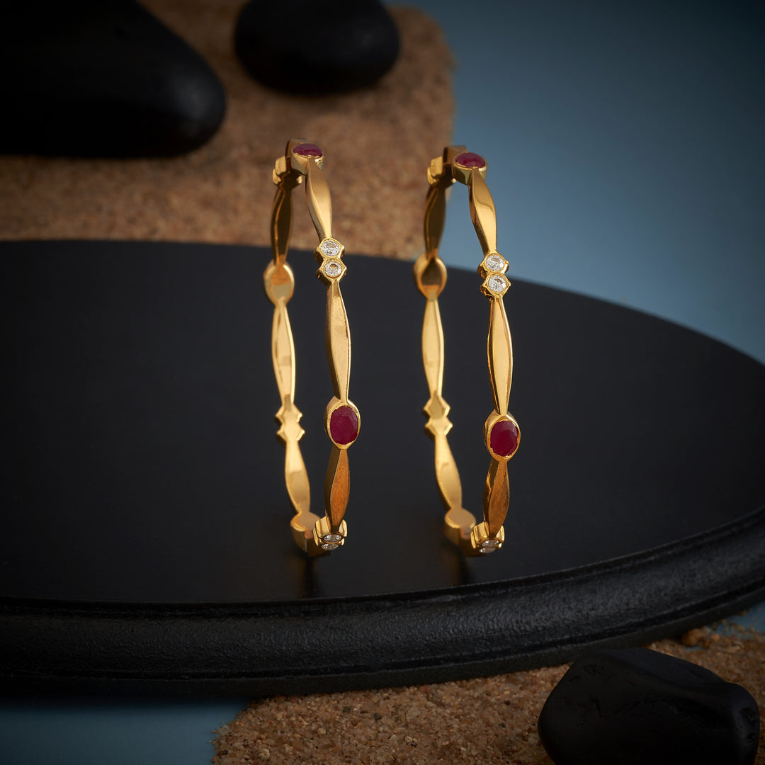 Regal Blush Stone Bangles