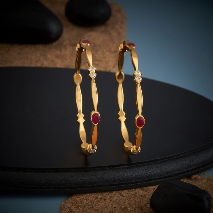 Regal Blush Stone Bangles