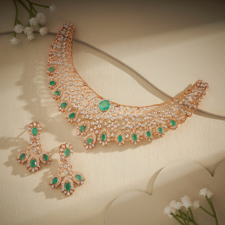 Garden Petal Stone Necklace Set