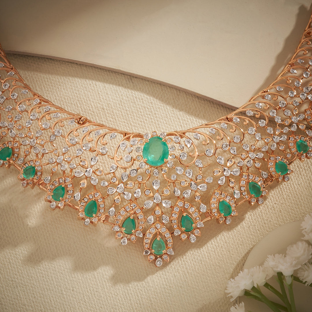 Garden Petal Stone Necklace Set