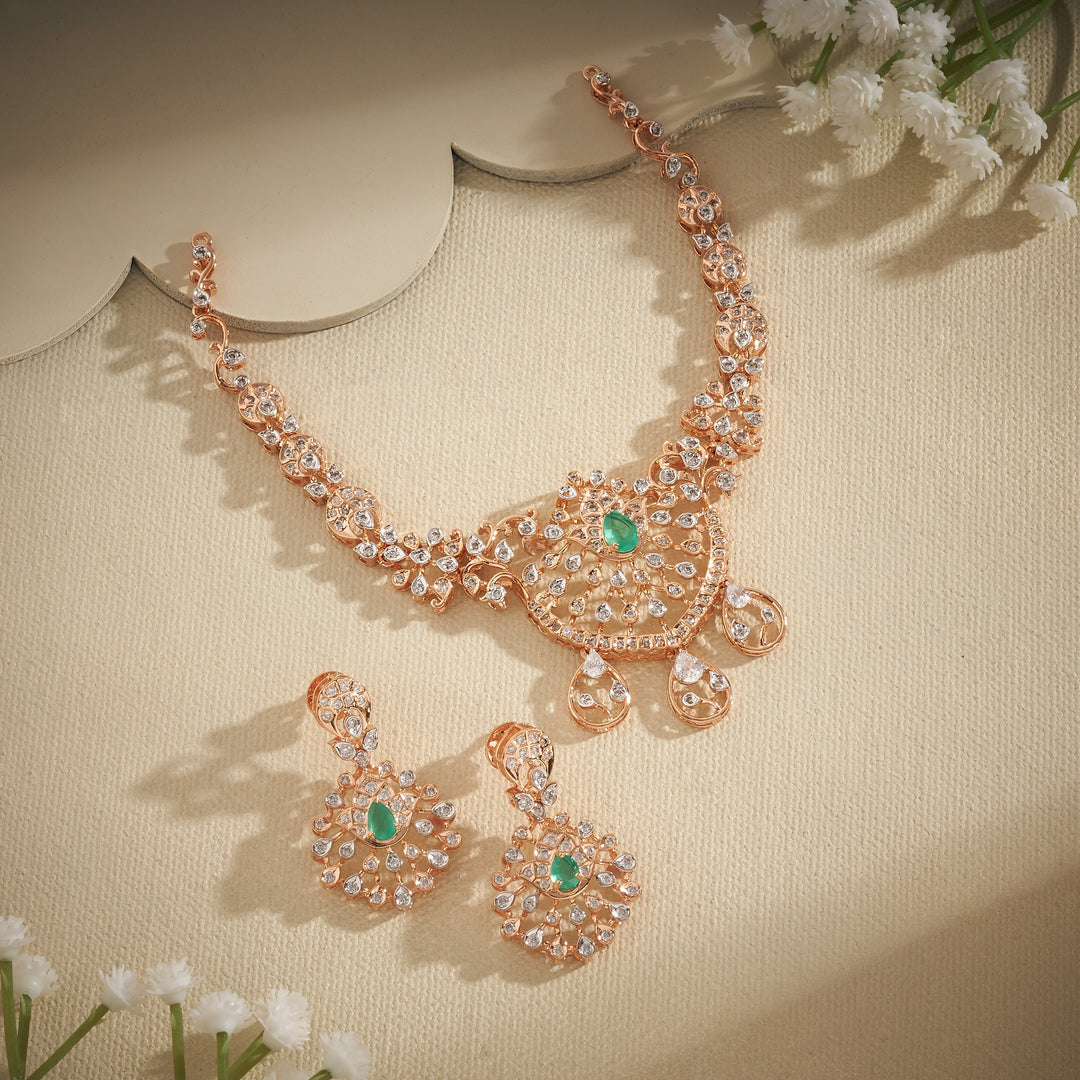Lustre Stone Necklace Set
