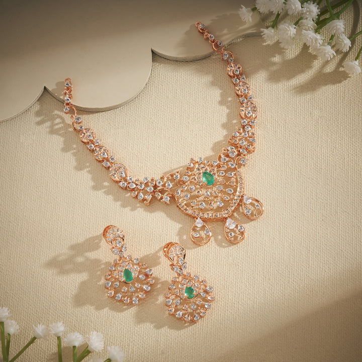 Lustre Stone Necklace Set