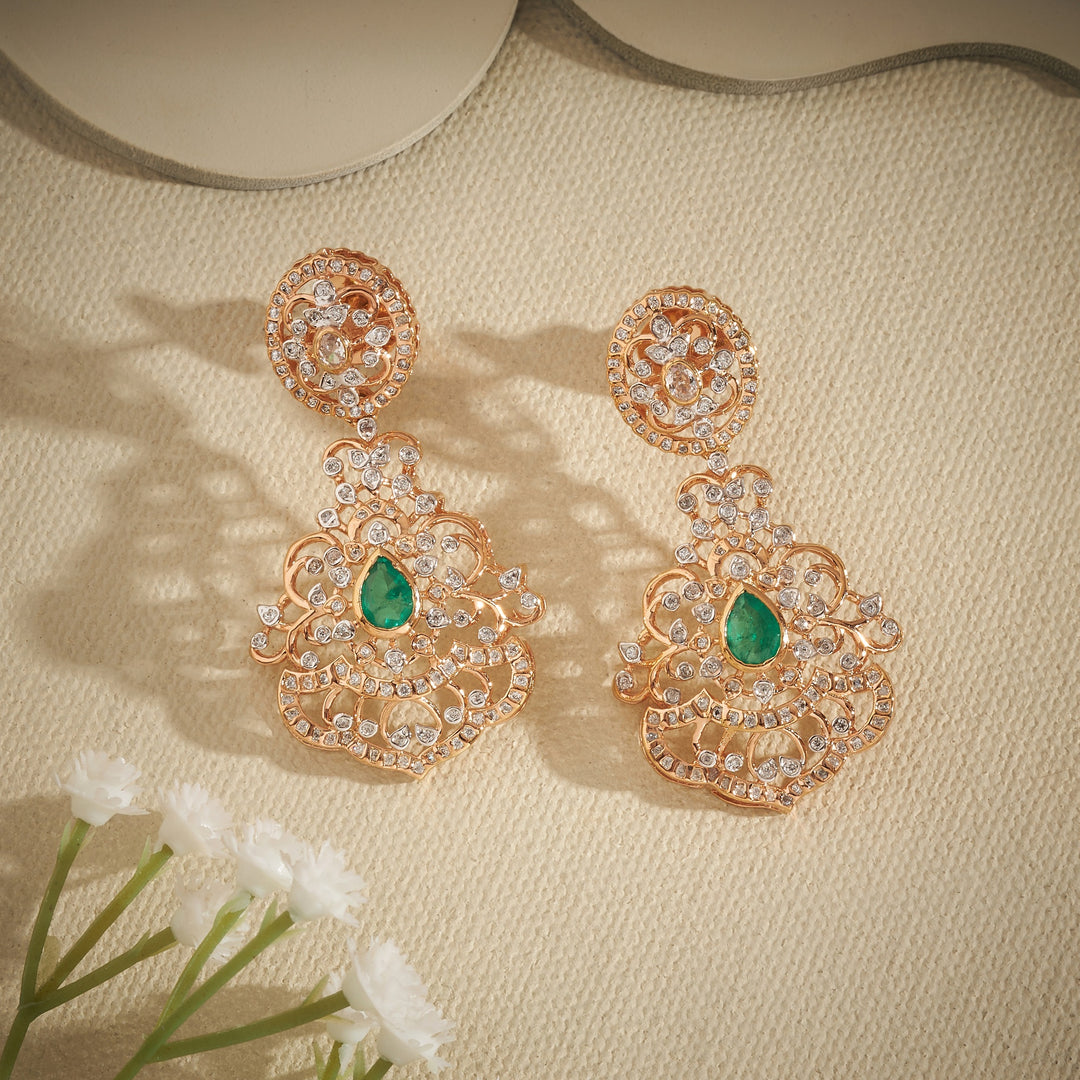 Flower Spark Stone Necklace Set