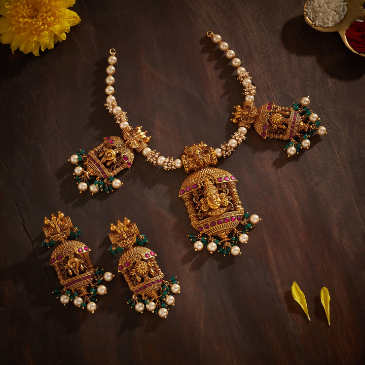 Balaji Temple Necklace Set