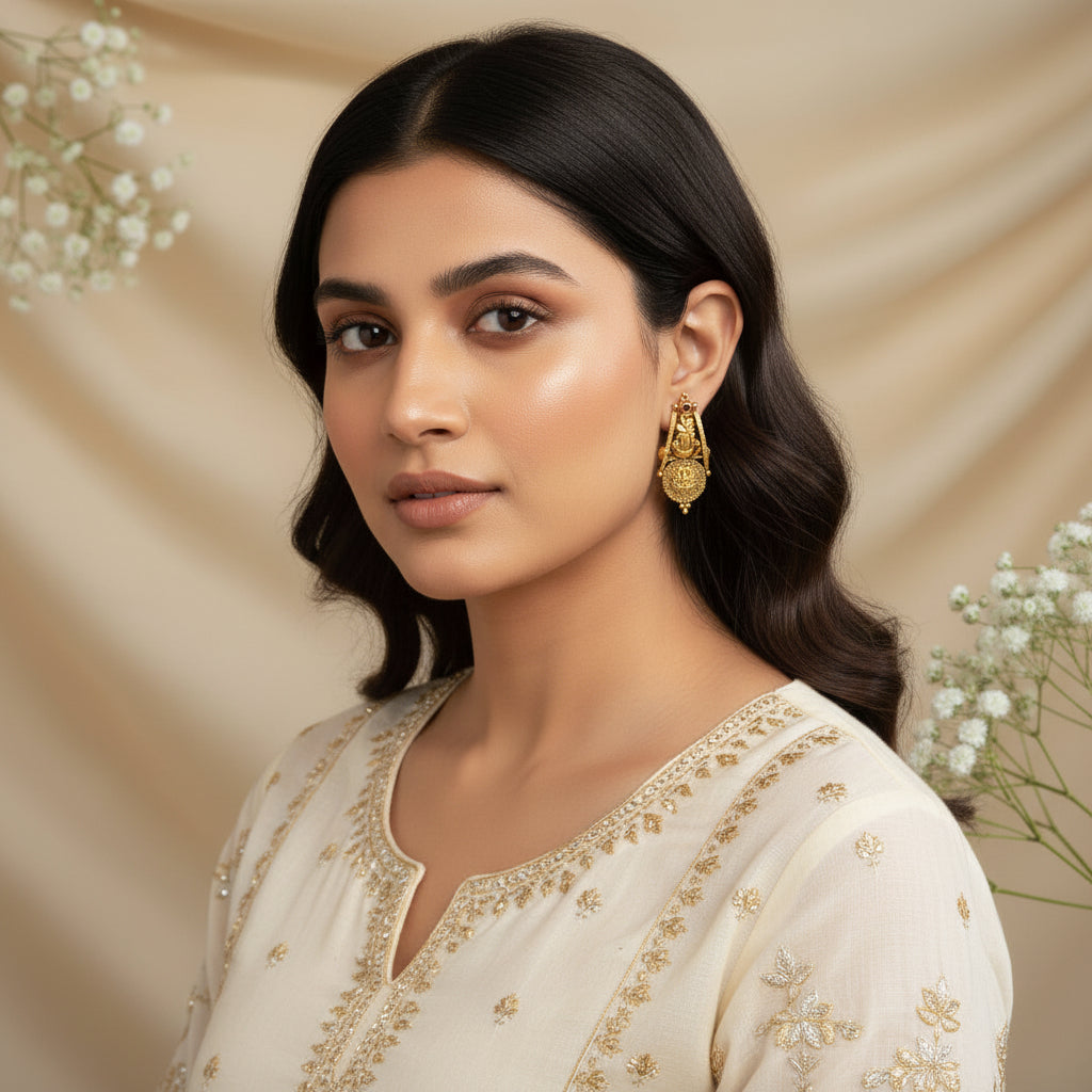 Shriyati-Mor Temple Studs