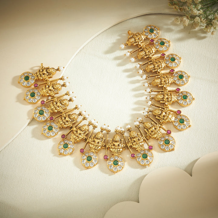 Vilasini Temple Bottu Necklace