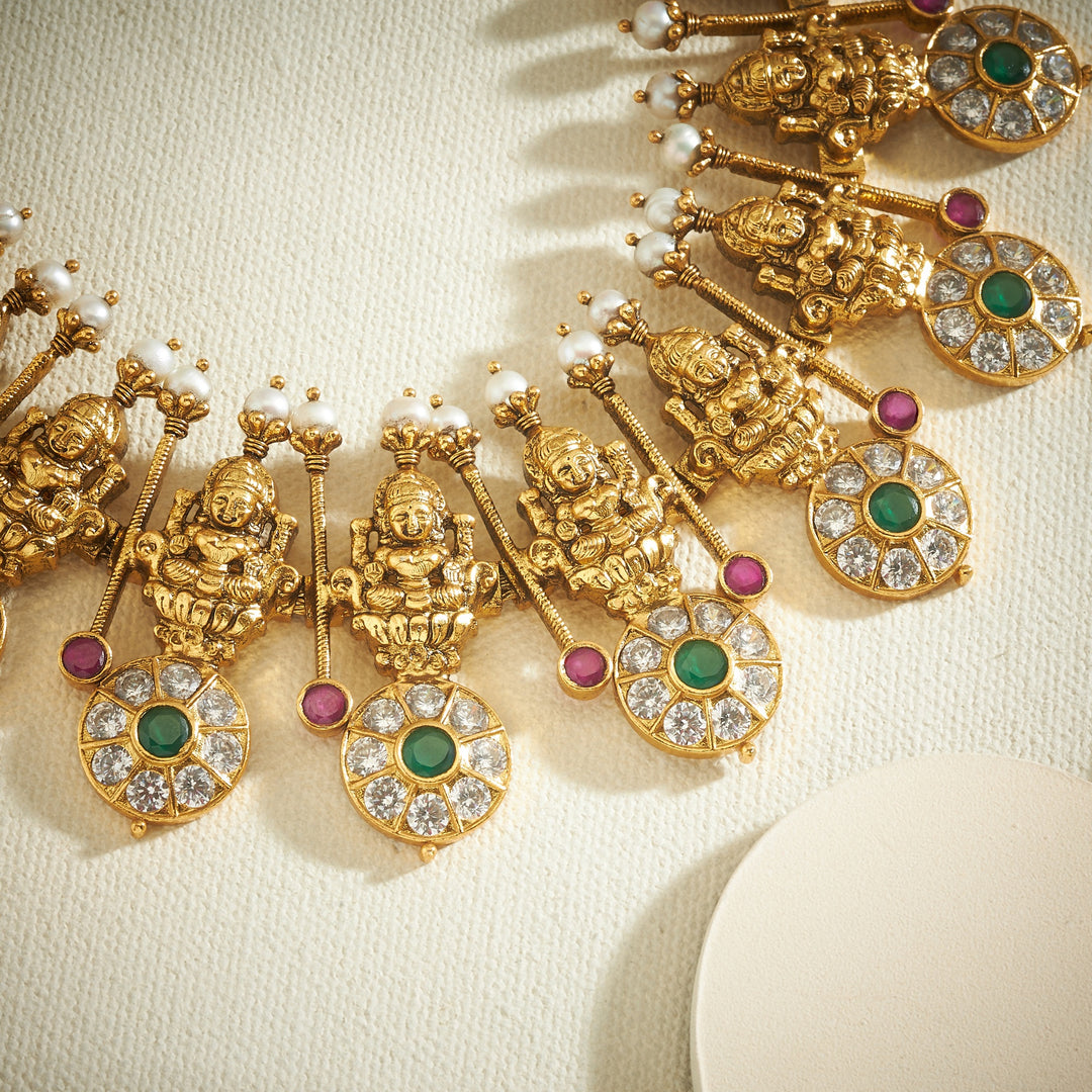 Vilasini Temple Bottu Necklace
