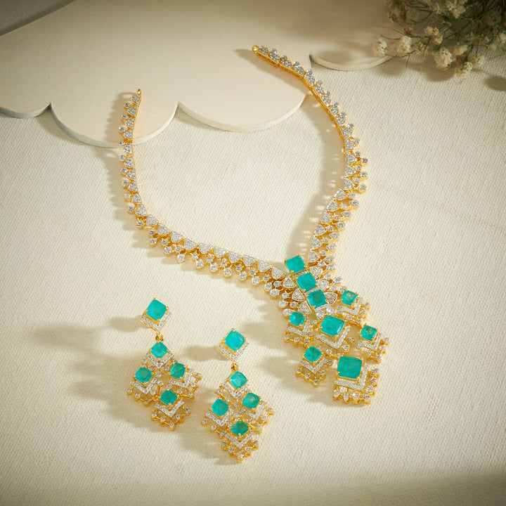 Anvika Glow CZ Necklace Set