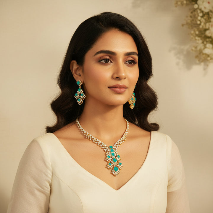 Anvika Glow CZ Necklace Set