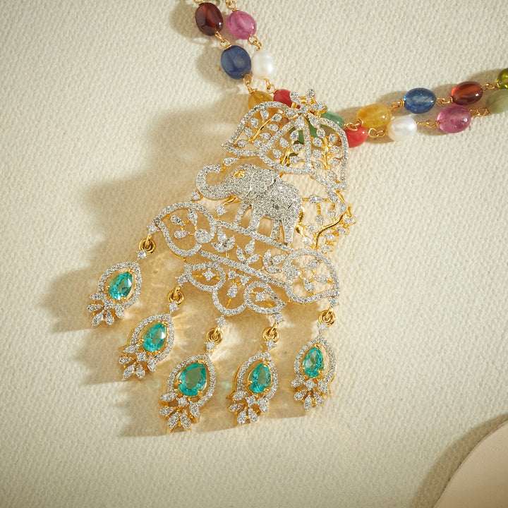 Gajaveera CZ Necklace