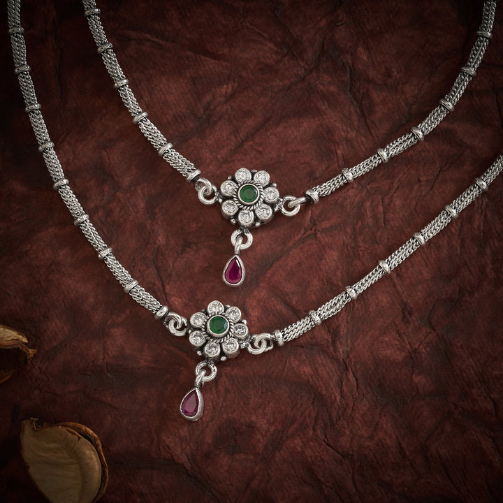 Pushmira Oxidized Payal