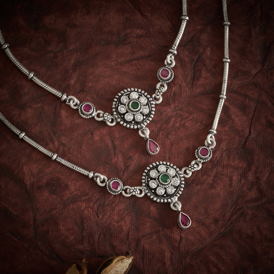 Floriva Oxidized Payal
