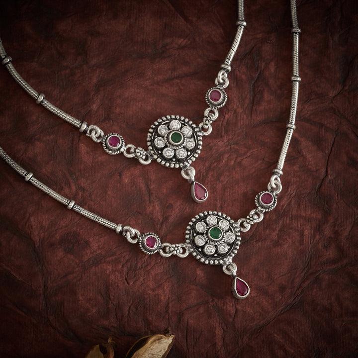 Floriva Oxidized Payal