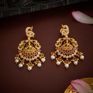 Lakshmi-Mayura Temple Danglers