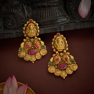 Lakshmi-Peacock Temple Danglers
